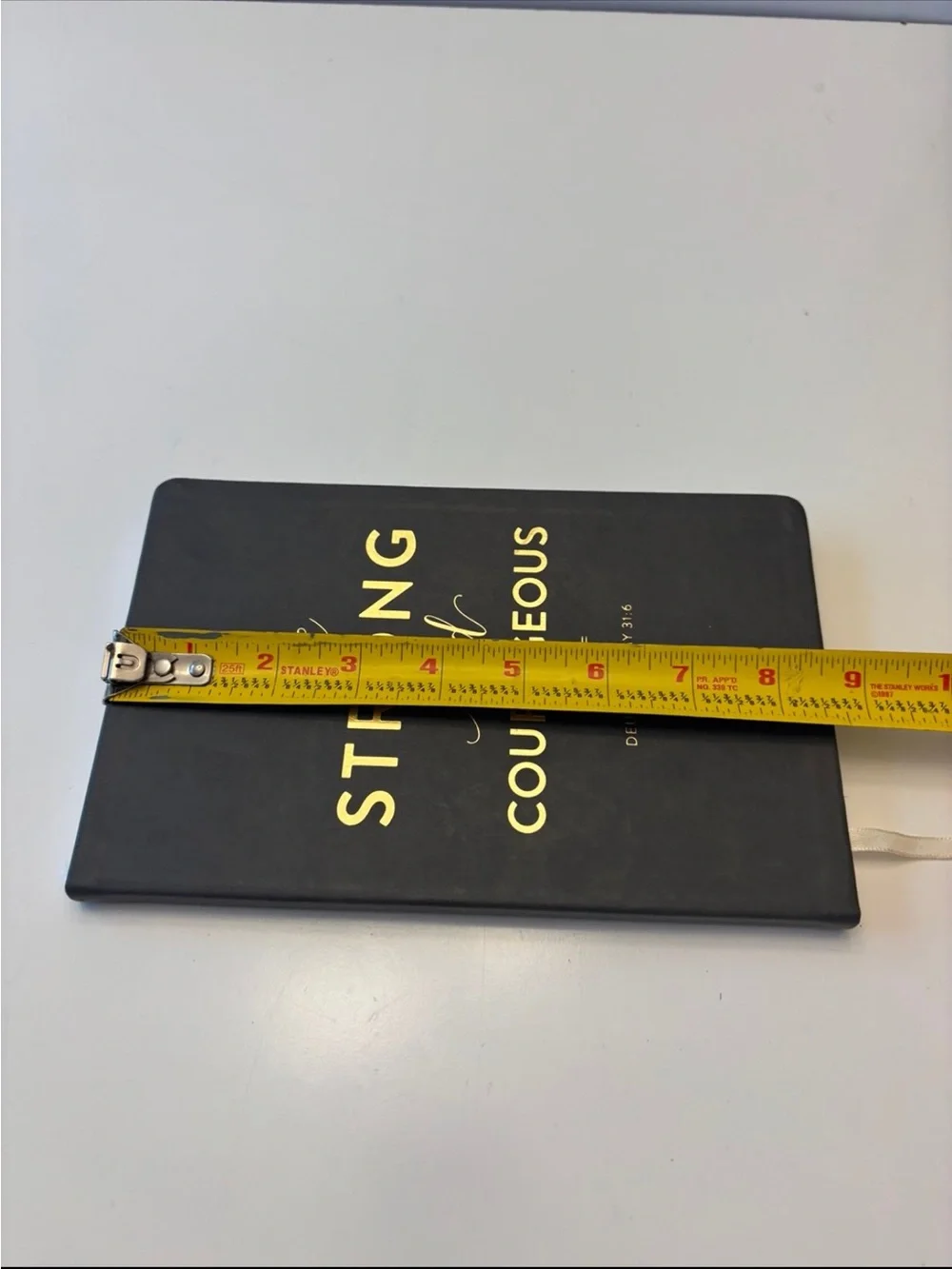 Be Strong and Courageous Black Journal with Gold Foil